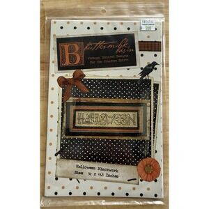 BUTTERMILK BASIN Quilt Pattern HALLOWEEN Blackwork 32"x13.5" Uncut